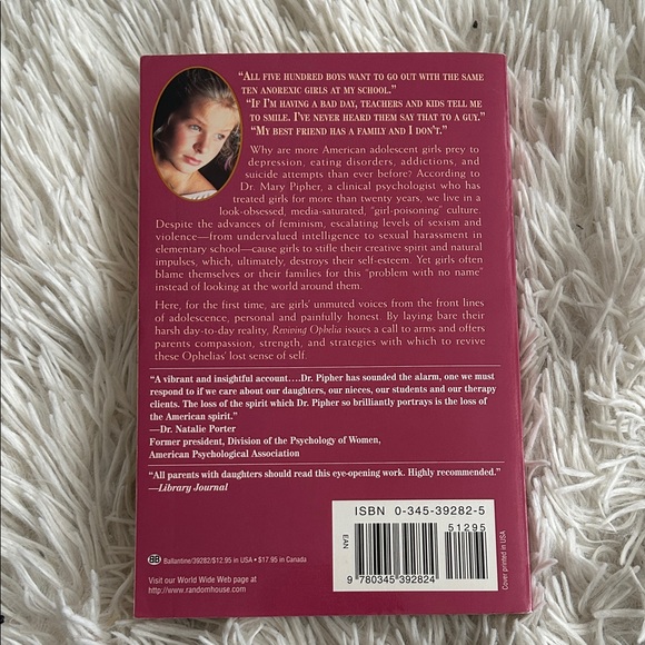 Reviving Ophelia by Mary Piper, iconic feminist text, adolescence - Picture 2 of 8